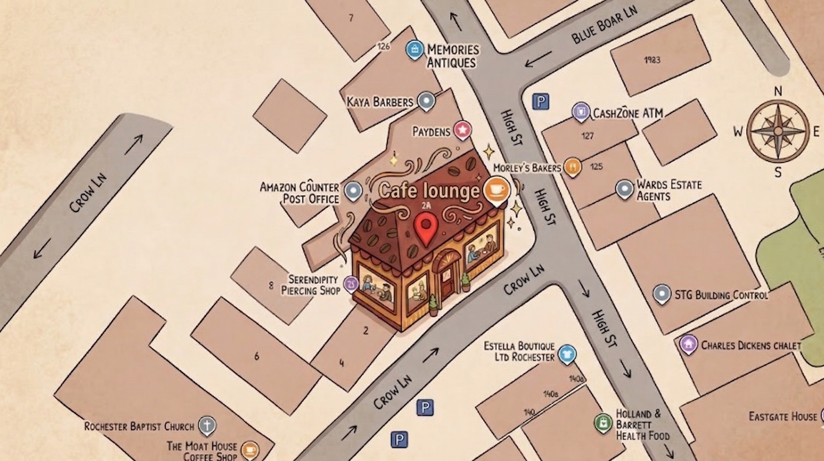 Rochester Lounge Map